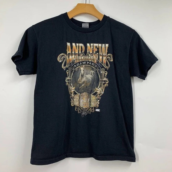 Gildan Other - Gladen Boys Hang Man Adam Page And New AEW Crew Neck T-Shirt SIze M‎